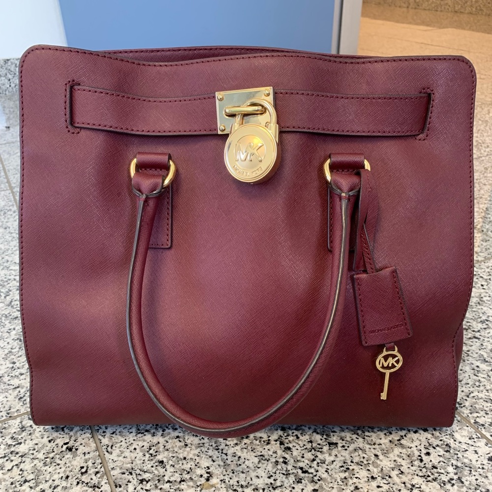 Michael Kors Hamilton bag large in Merlot